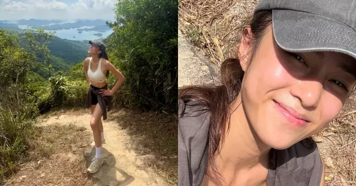 劉穎鏇運動Look行山大晒「最強 Body」 小蠻腰＋修長美腿滿滿健康美