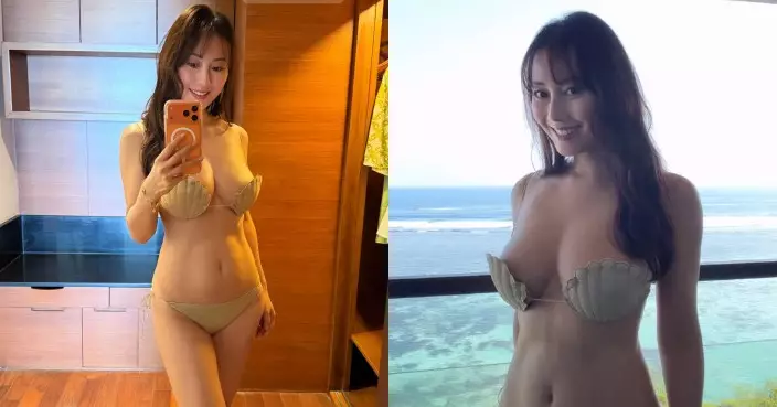 袁嘉敏峇里島度假晒貝殼比堅尼 傲人上圍震撼眼球