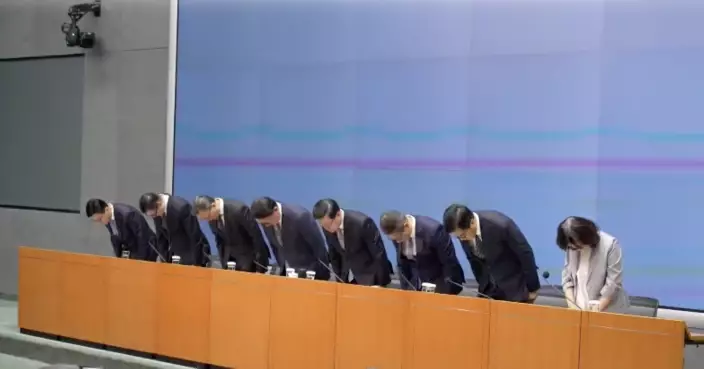 大埔火災  |  李家超率官員鞠躬道歉 何永賢請辭承擔政治責任