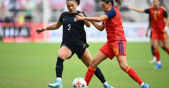 西班牙女足國際賽二比零擊敗美國 兩大勁旅對決