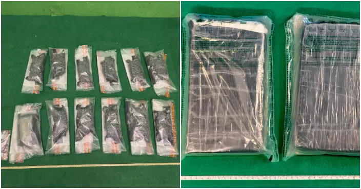 海關機場破兩宗旅客販毒案 檢值190萬毒品拘兩內地男