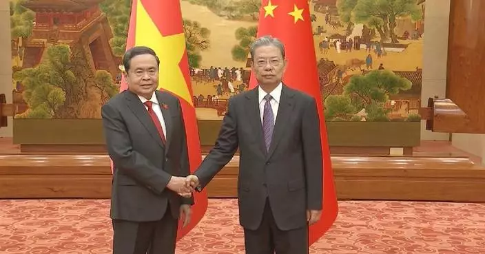 全國人大常委會委員長與越南國會主席會談