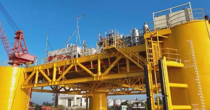 全球首座半潛式海上風電製氫平台下水