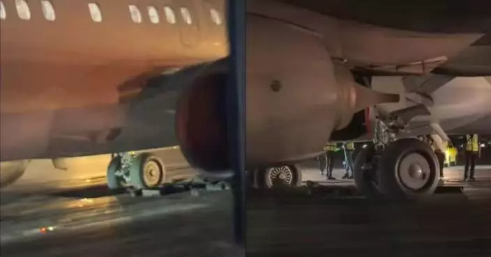 華航客機曼谷起飛前遇跑道塌陷 主起落架陷坑洞動彈不得 乘客被迫落機