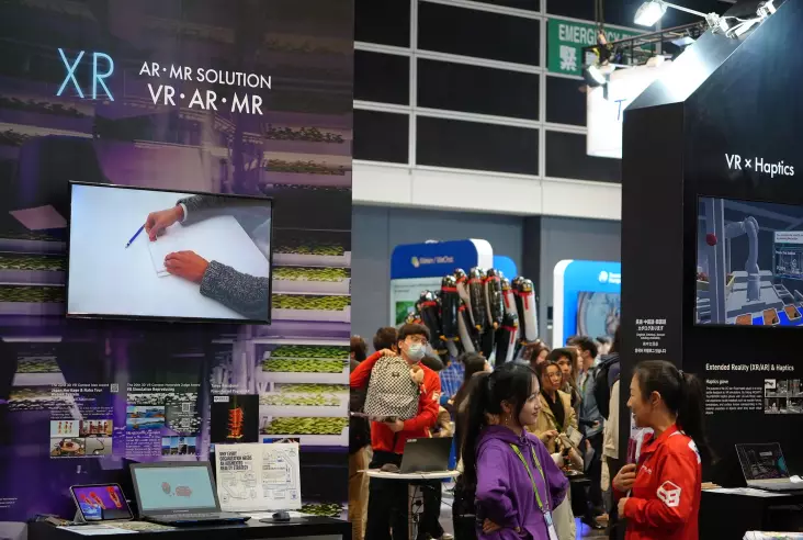 SIGGRAPH Asia 2025 於灣仔會展舉行，匯聚全球業界展示人工智能、動畫及即時動捕等電腦圖形與創作技術最新發展。巴士的報記者攝