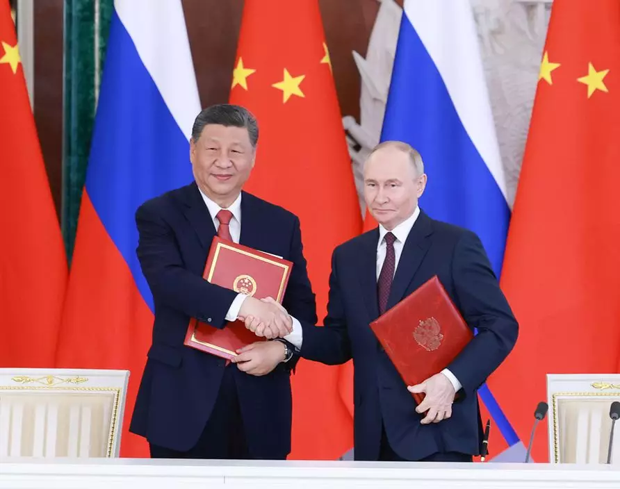會談後,兩國元首共同簽署聯合聲明,並見證雙方交換20多份雙邊合作文本。新華社圖片