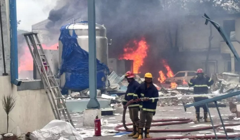 印度南部有化工廠爆炸造成嚴重死傷。網上圖片