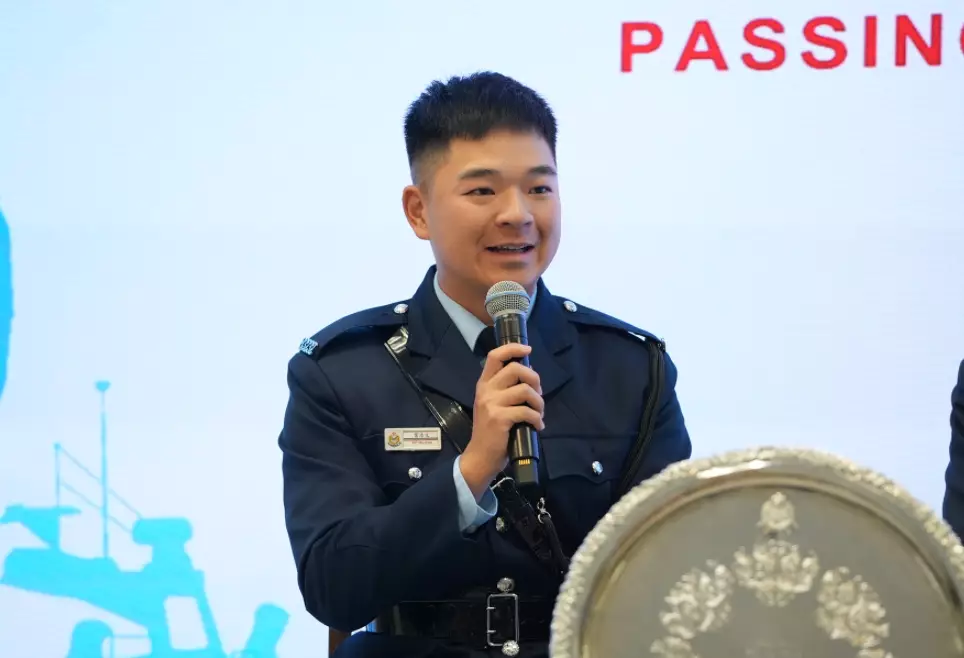 作為木球代表隊精英，學警葉浩文認為運動員生涯培養的紀律與責任感，是他服務社會、投身警務工作的重要基石。巴士的報記者攝