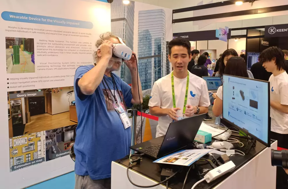 SIGGRAPH Asia 2025 於灣仔會展舉行，匯聚全球業界展示人工智能、動畫及即時動捕等電腦圖形與創作技術最新發展。巴士的報記者攝