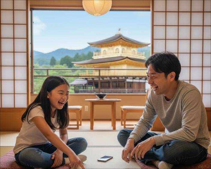 孩子與家人歡樂相處，旅途中未及踏足的景色固然美麗，但孩子心中最珍視的，始終是無可取代的情感互動。